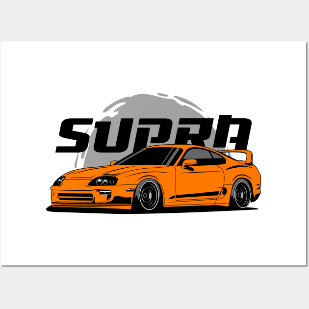 Orange Supra JDM Wall Art by GoldenTuners